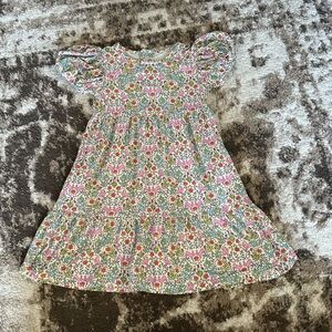 Magnetic Me Pink & Green Floral Puff-Sleeve Dress